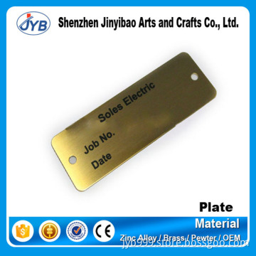 custom luxury name tag labels metal nail fixed type label